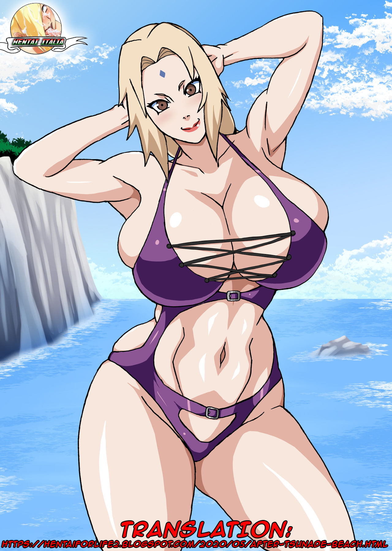 Hentai Manga Comic-After Tsunade's Obscene Beach-Read-33